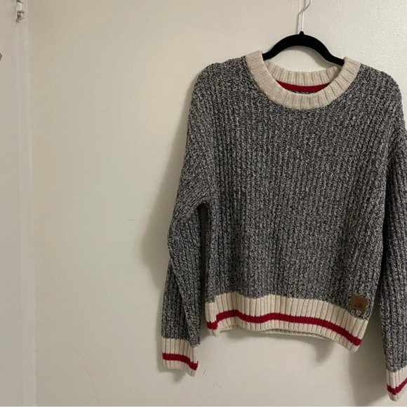 ROOTS Cabin women’s sock monkey crewneck sweater size small - Picture 6 of 10